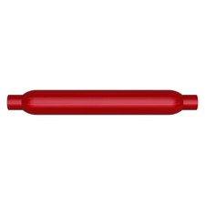 Exhaust Muffler Glass Pack Series Aluminized Steel Round Small Size Red Exhaust