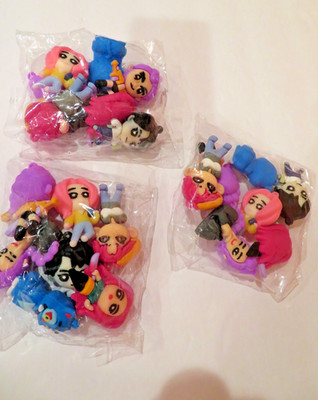 SET of 3 Pkgs - KPop -  Korean Action Figures - for Key Chains, Party Favors...