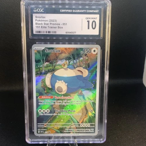 Pokémon 2023 Snorlax Promo Holo 051 SV Scarlet & Violet CGC 10 English