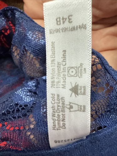 Sujetador largo Adore Me para mujer azul de encaje Balconette talla 34B - Imagen 5 de 6