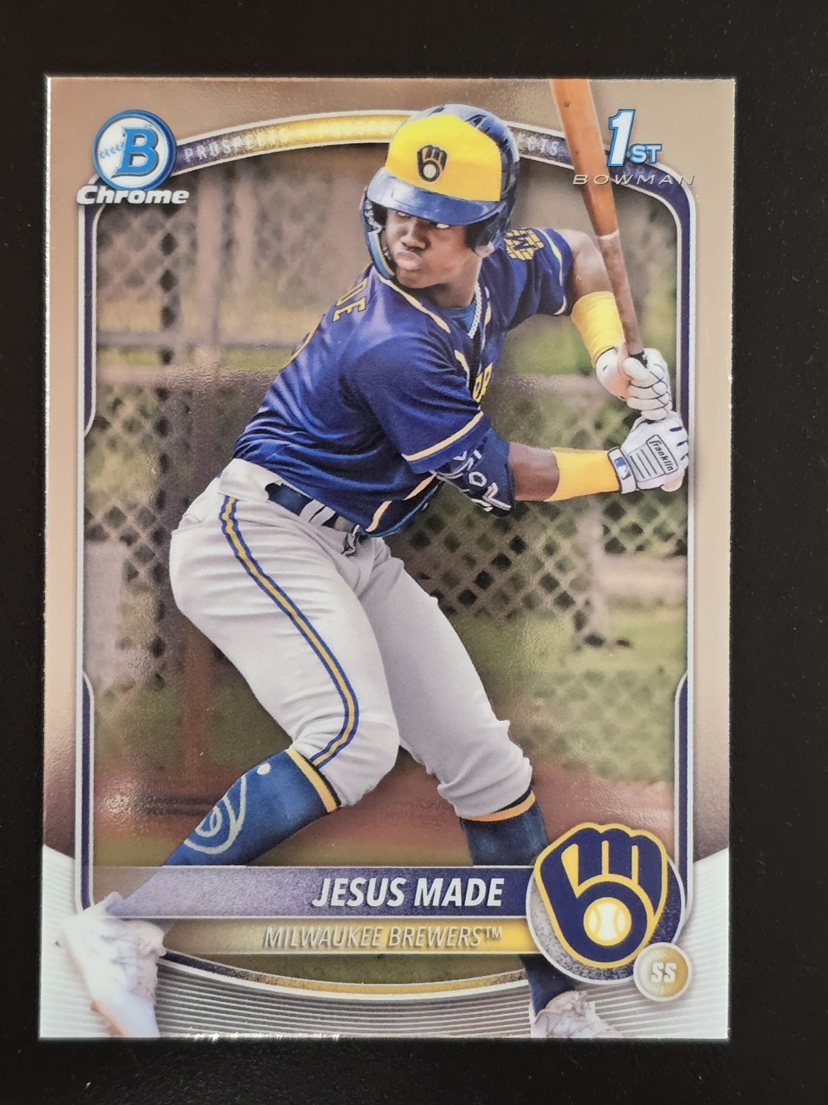 2025 Bowman Jesus Made Chrome 1st Bowman #BCP-50 Milwaukee Brewers 🔥🔥🔥🔥🔥