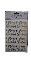 30 HL Christmas Paper Crafts Merry Christmas Foil Sticker Sheets 3 Sheets