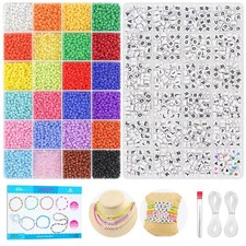 Friendship Bracelet Kit, 10000 Pcs 3mm Glass Seed Beads for Bracelets Making ...