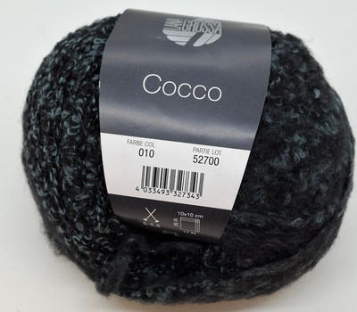 (139  /kg):  50 g LG COCCO, Bouclècharakter, Fb. 010, schwarz #6601