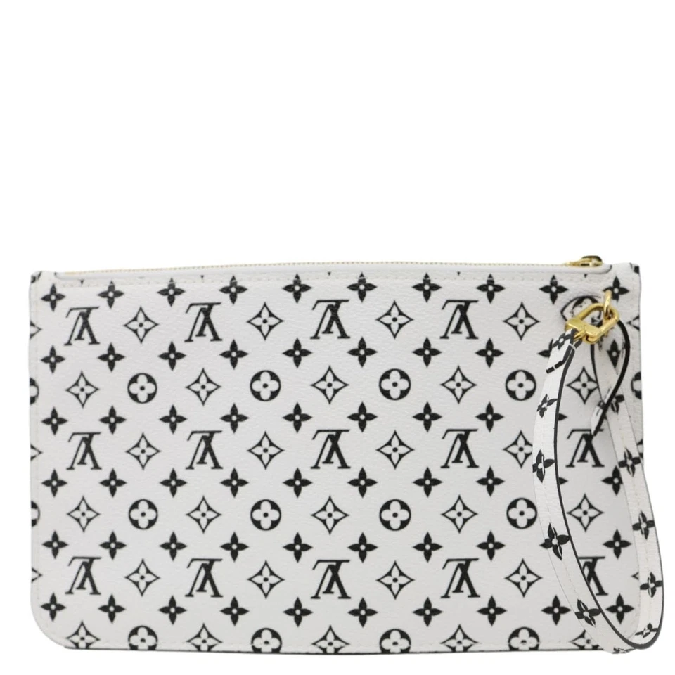 Muñequera de lona con monograma blanca Louis Vuitton Neverfull MM