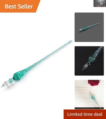 Eco-Friendly Glass Dip Pen for Artists and Calligraphy - Ice Green Design