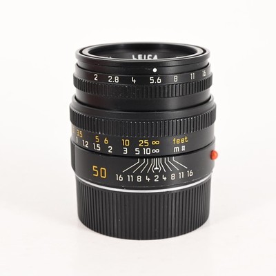 Leica ズミクロン 50mm f2 現行品 11826 SUMMICRON Leica 11826 50mm f2 Summicron-M Lens (v.IV Black E39 Built-in Hood