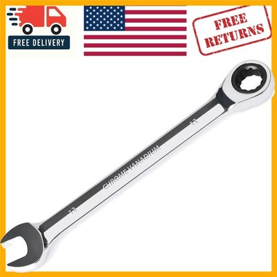 Industrial Grade 12mm Ratcheting Combination Wrench, 72-Tooth Precision Design