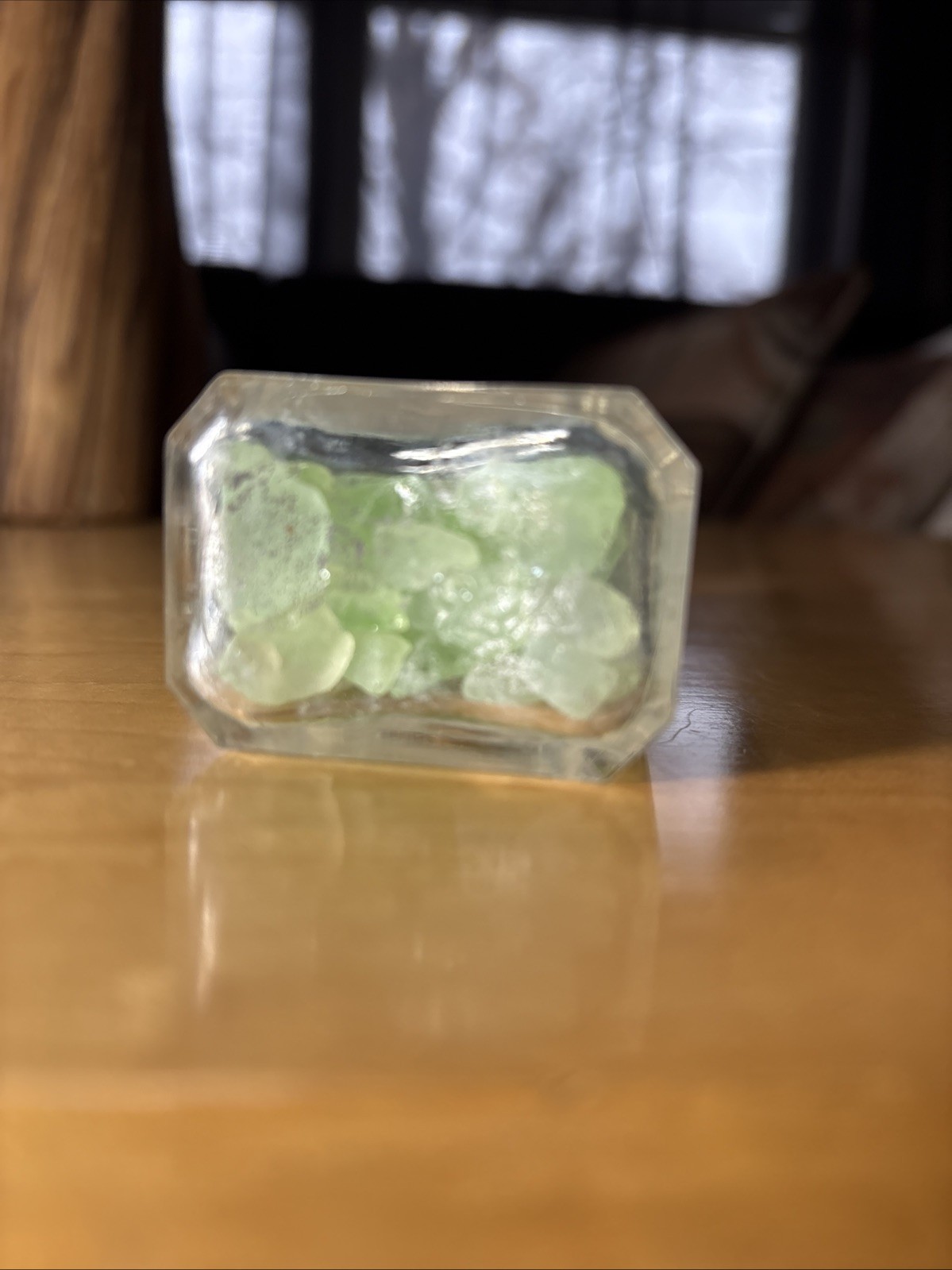 Antique Apothecary Bottle Full Of Uranium Sea Glass. -Lake Michigan