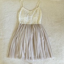 Y2K American Eagle Outfitters Cream Lace Dress 2