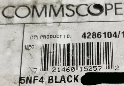 Commscope 5NF4 24/4P Cat5e UTP Gel-Filled Direct Burial PE Cable Black /100ft