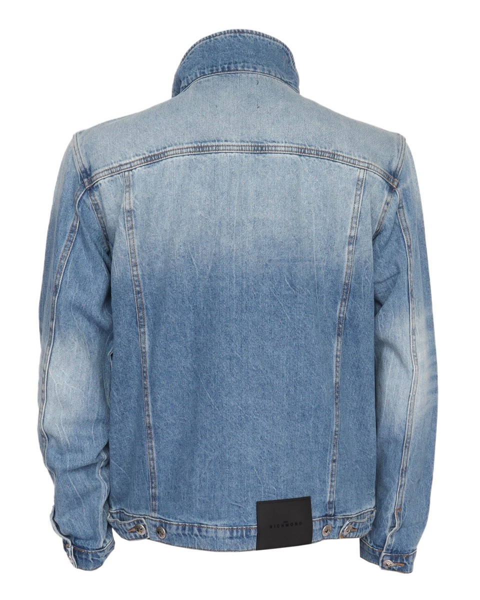 NWT JOHN RICHMOND JEAN JACKET blue cotton denim luxury Italy 50 | eBay
