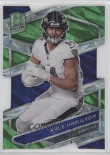 2024 Panini Spectra Neon Green Prizm Die-Cut /30 Kyle Hamilton #17 2s2