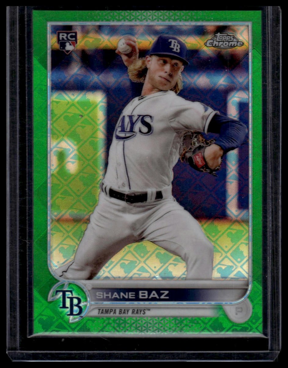 2022 Topps Chrome #201 Shane Baz Green Refractor #/99