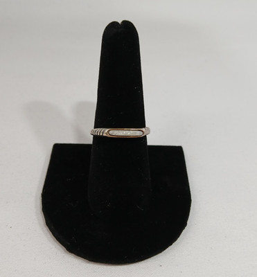 Carolyn Pollack Sterlingsilber Ring Größe 8 natürlicher Edelstein oval Mitte Design