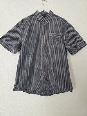 Armada Klassisches Herrenhemd Grau Weiß Gr. XL 38/39 gestreift Kurzarm