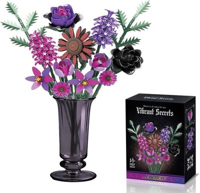 Lego Flowers Bouquet Building Set, Creative Artificial Wildflowers Botanical