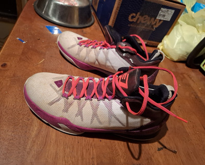 Jordan CP3.VIII AE Men s Low Top Lace-Up Basketball Sneakers White/Purple