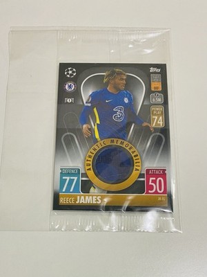 2021-22 Topps Match Attax Uefa Authentic Sealed Memorabilia Reece James #JR-RJ 