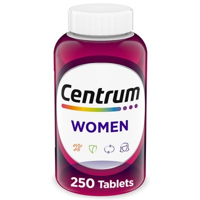 Centrum Multivitamin for Women, Multimineral Supplement 250 Count (Pack of 1)