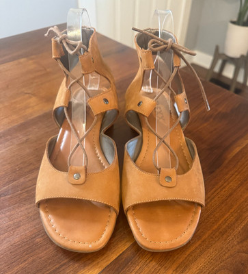 The Flexx ''Band On The Run'' Tan Leather Gladiator Sandals W/ Laces US 9  ($130)