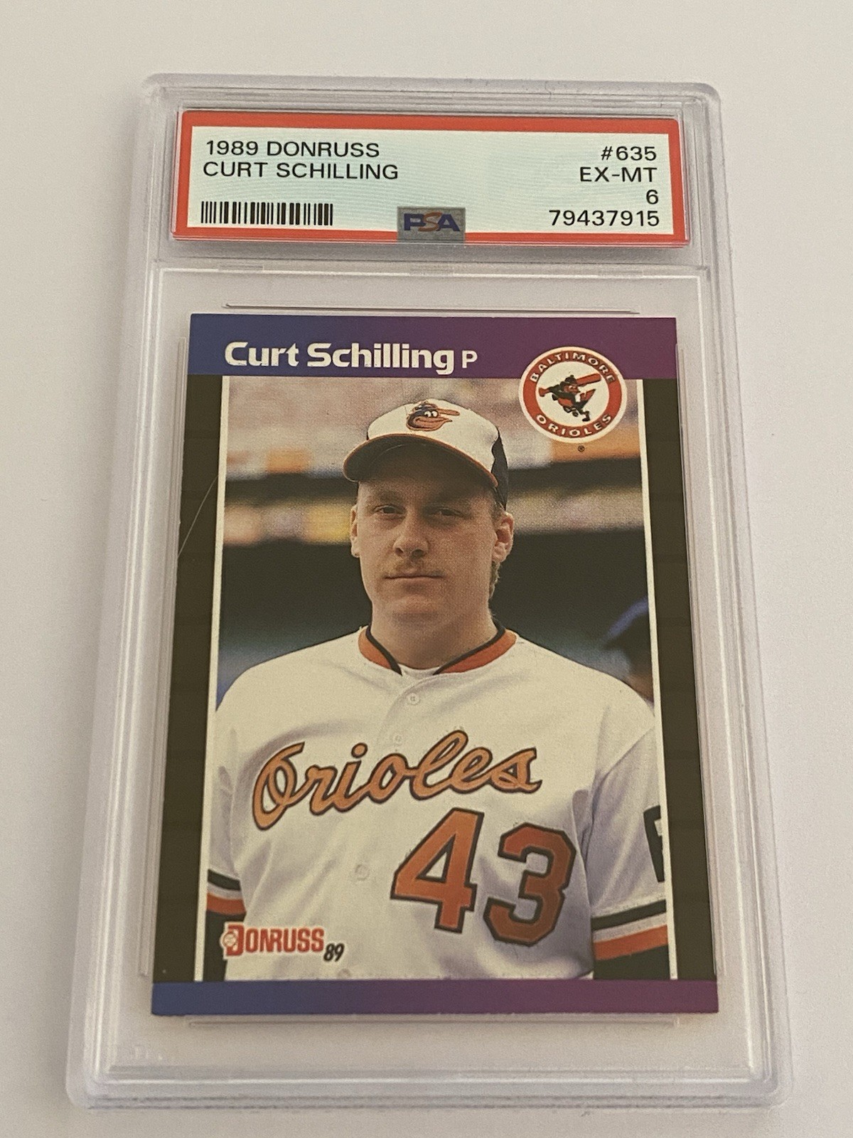 1989 Donruss 635 RC Curt Schilling PSA 6