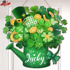 St. Patrick's Day Shamrock Welcome Sign for Indoor/Outdoor Decor 11.81