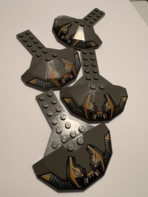 B-1 Lego Modified Plate 2 x 6 w 4 x 8 Half Saucer Stingray Pattern