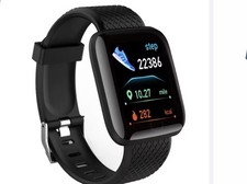 Black Activity Tracker Wristband with Step, Distance  Calorie Counter