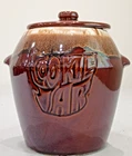 McCoy Pottery Brown Drip Glaze Cookie Jar #7024