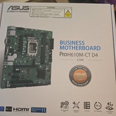ASUS Pro H610M-CT D4-CSM LGA 1700 64GB Max DDR4, 1x M.2, 4x SATA 6Gb/s
