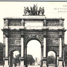 c1900s Paris, France Arc de Triomphe du Carrousel Tuileries Garden Horses A355