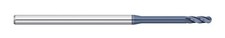 Kodiak 0.025 Ball Carbide End Mill, 4 Flute, 0.075 LOC, 0.300 Reach, ALTIN