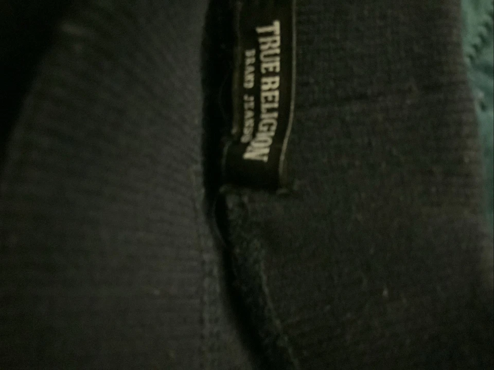 KIDS BLACK TRUE RELIGION SIZE 6 SWEATPANTS WITH POCKETS - Image 3 of 4