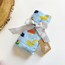 New   Angel Dear Blue Floaties Swaddle Blanket  47x47