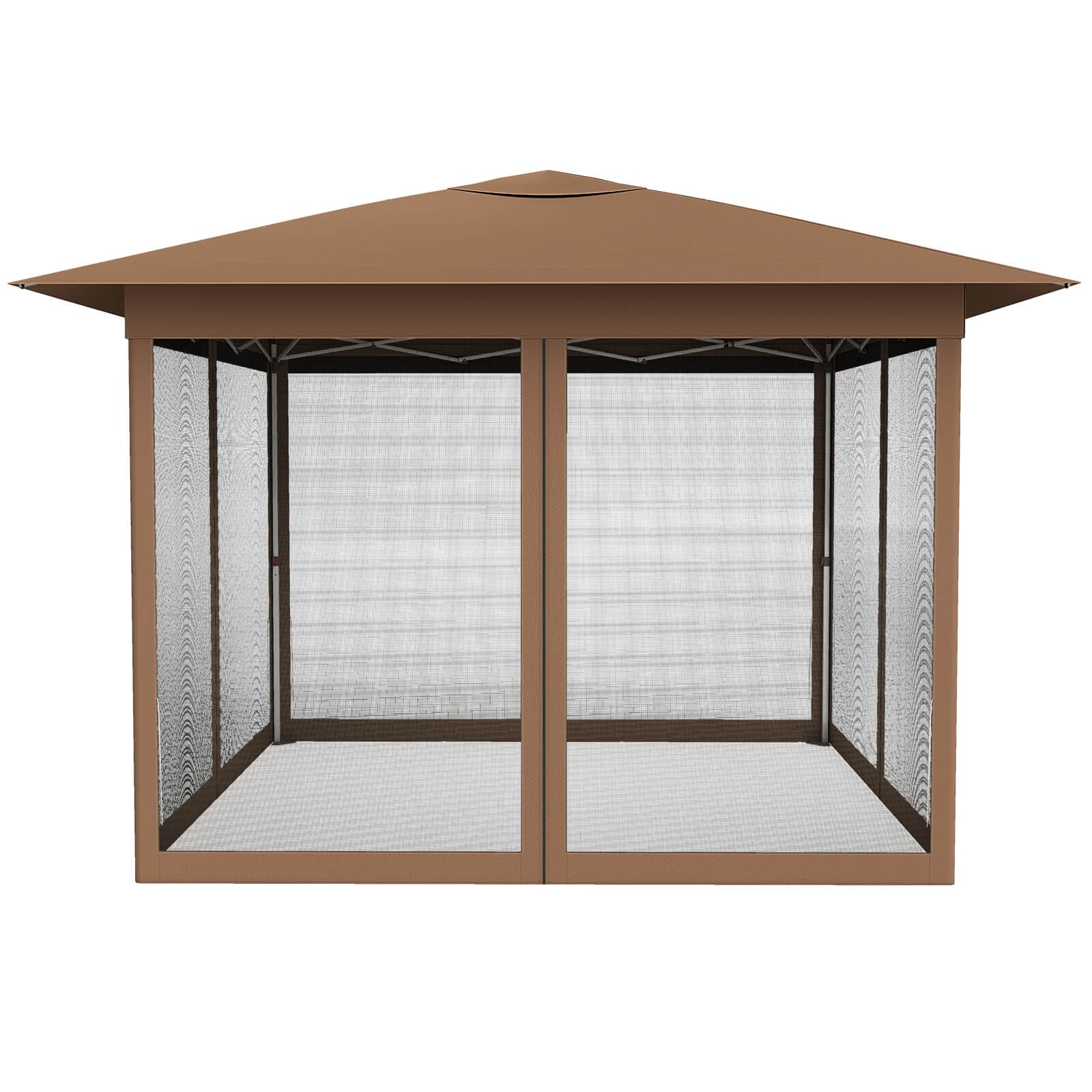 11.5 X 11.5 FT Easy Pop-up Canopy w/ Mesh Screen Netting, Air Vent, 4 Doors, Bag
