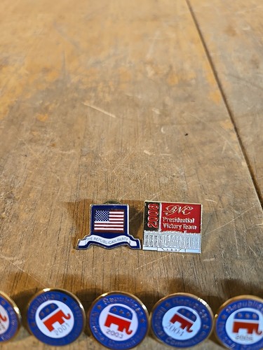 9 Republikanisches Nationalkomitee, Republikanische Partei und Victory Team Pins - Bild 6 von 10