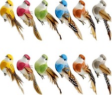 LWINGFLYER 4Inch Fake Birds Clip on Bird Ornaments for Christmas Tree...