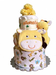 cow diaper cake