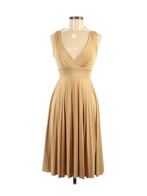 Eyelash Couture Women Yellow Cocktail Dress S