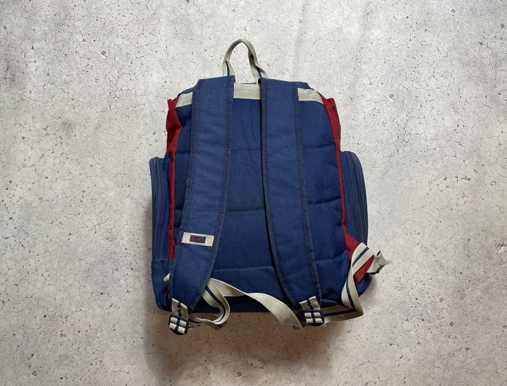 Vintage 90s Backpack Bag Parachute Nike Big Swoosh Drill Y2K