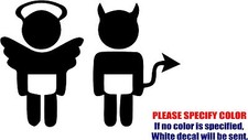 Vinyl Decal Sticker - Baby Angel Evil Symbol Car Car Truck Bumper JDM Fun 7"