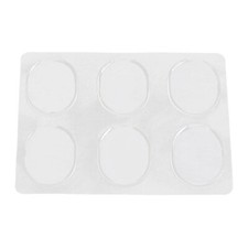 6pcs Transparent Gel Oval Shaped Sticky Mini Pad Shoes Heel Insoles Cushion