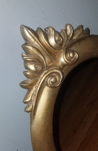 VTG Highly ORNATE Oval Wall MIRROR~Victorian Rococo Hollywood Regency MCM! - Picture 2 of 5