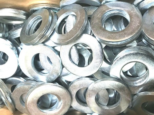 LAVADORA PLANA SAE 3/4"" TAMAÑO PERNO - CHAPADA EN ZINC 1-1/2 OD X 13/16"" ID - PAQUETE DE 10 PIEZAS - Imagen 3 de 5