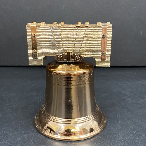Vintage 70s Avon Copper Gold Liberty Bell Aftershave Decanter Bottle Decor Den