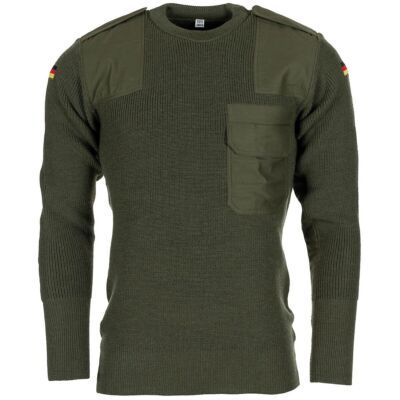Original BW Pulli, Bundeswehr Pullover, oliv NEU