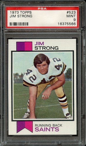 1973 Topps 523 Jim Strong PSA MINT 9 FB | eBay.de