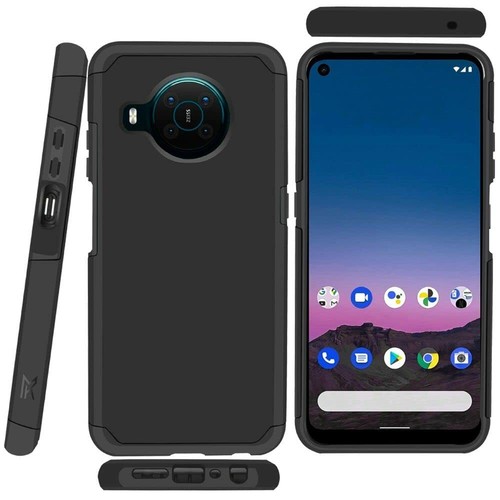Per Nokia X100 5G custodia ibrida antiurto doppio strato + cover vetro temperato m2 - Foto 2 di 28