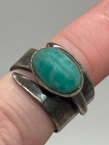 Vintage David Andersen Modernist Amazonit Sterlingsilber Ring Norwegen Größe 5 - Bild 15 von 20
